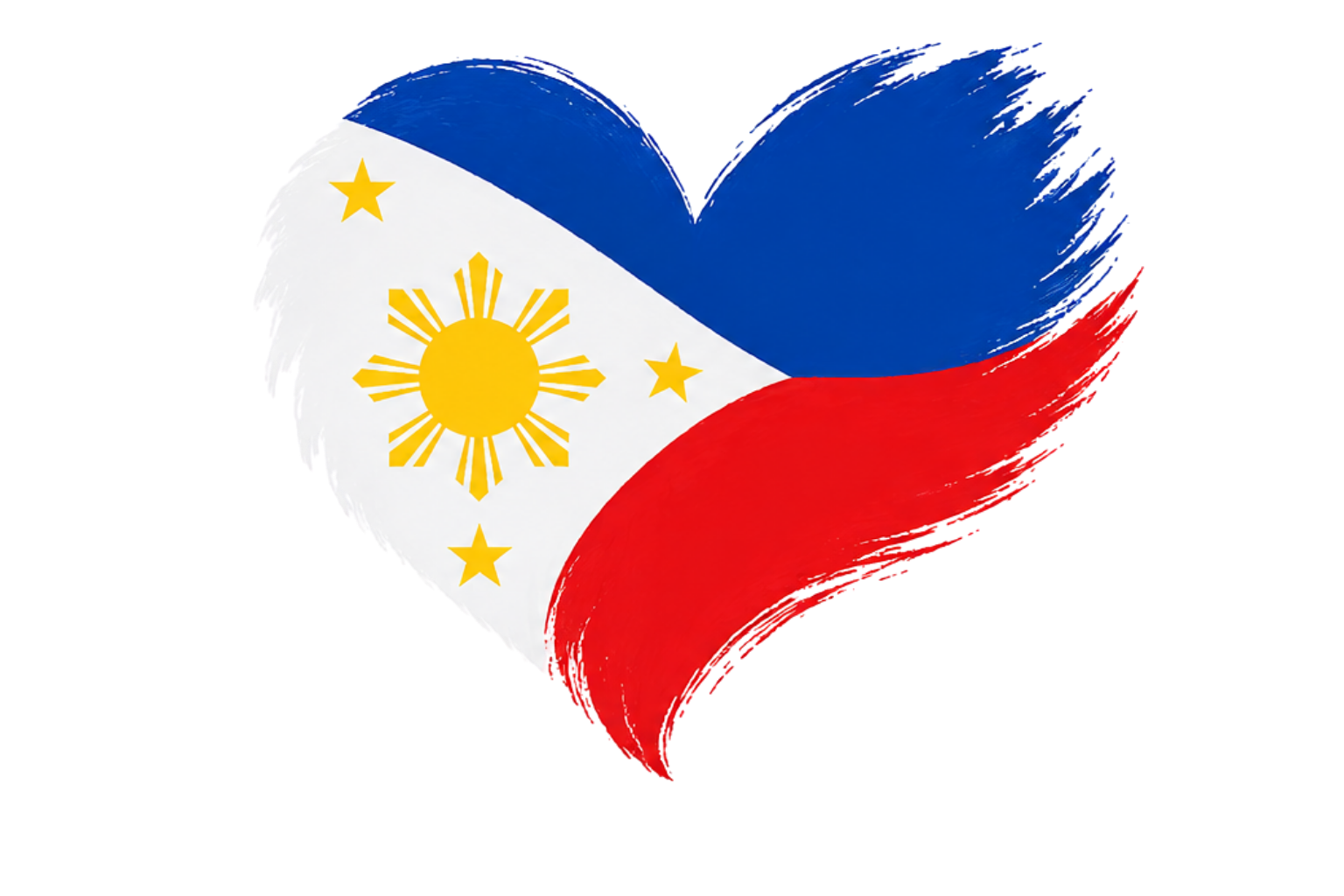 Philippine flag — brush stroke illustration